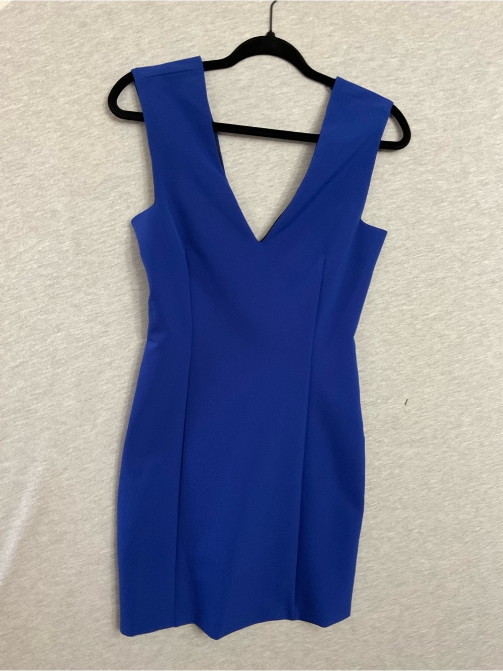 Zara Classic Royal Blue V-Neck Sheath Dress